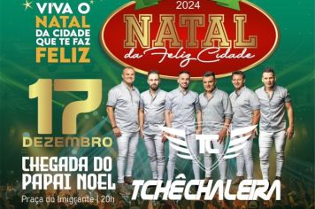 TENENTE PORTELA: CHEGADA DO PAPAI NOEL TERÁ SHOW/BAILE COM O GRUPO TCHÊ CHALEIRA