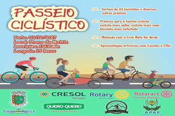 Vem aí dia 03 de dezembro mais um Passeio Ciclístico
