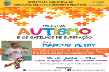 SMECD Convida a Comunidade Portelense para Participar da Palestra Autismo - E os gatilhos de Superação