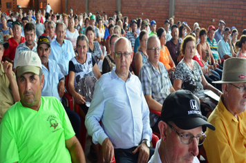 O prefeito Carboni e o vice Valdir dão apoio  ao seminário  do SINTRAF - contra a reforma da previdência