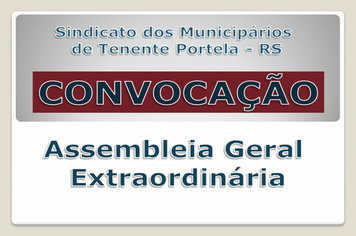 Sindicato convoca seus associados