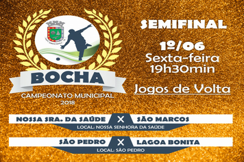 Semifinais do Campeonato Municipal de Bocha