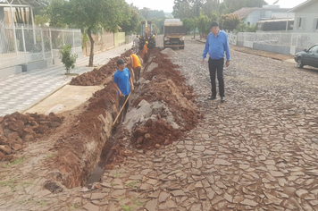 Segue as Obras de substituição das redes de água antigas no município de Tenente Portela