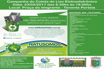CAMPANHA DE RECEBIMENTO DE LIXO ELETROELETRÔNICO