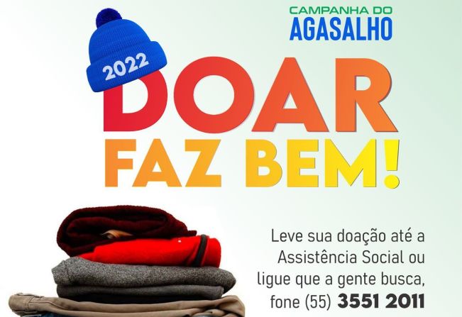 ASSISTÊNCIA SOCIAL LANÇA A CAMPANHA DO AGASALHO 2022