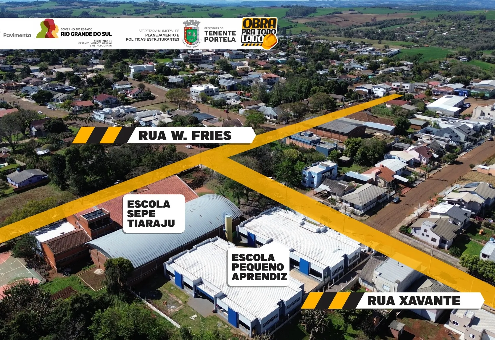 MAIS ASFALTO: PREFEITO ROSEMAR SALA ASSINA CONVÊNIO QUE GARANTE NOVA PAVIMENTAÇÃO EM TENENTE PORTELA