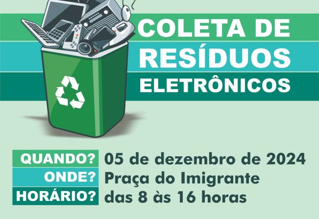 LIXO ELETRÔNICO: PRÓXIMA COLETA OCORRERÁ DIA 05  DE DEZEMBRO 