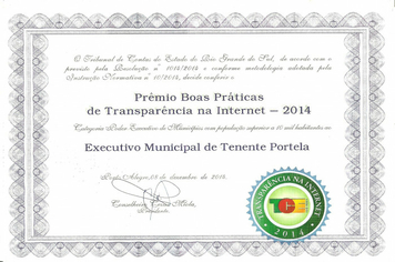 Portal do Município de Tenente Portela é destaque em transparência
