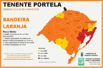 Tenente Portela se mantém na bandeira laranja no distanciamento controlado