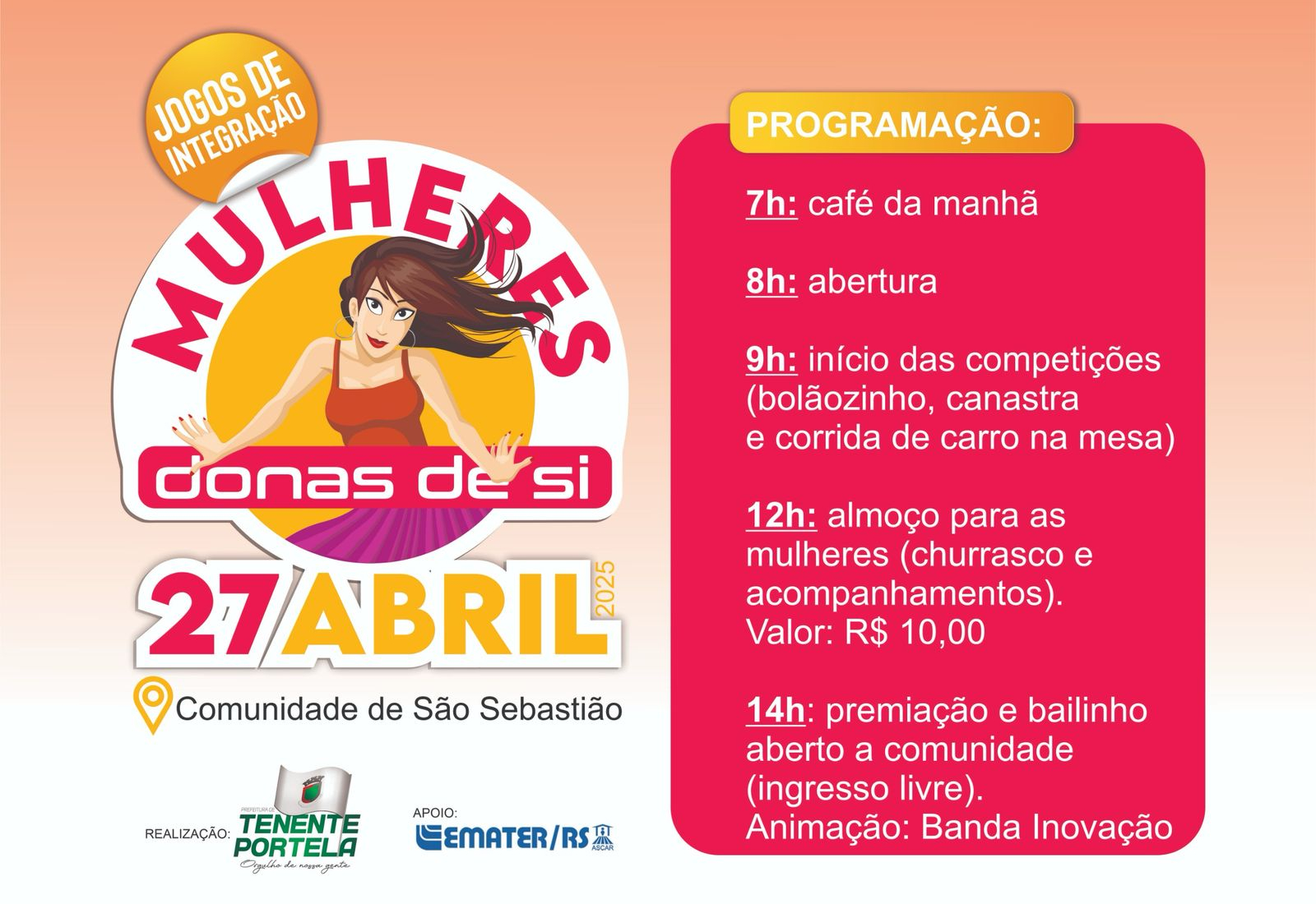 EVENTO ALUSIVO AO DIA DA MULHER ACONTECE NESTE DOMINGO