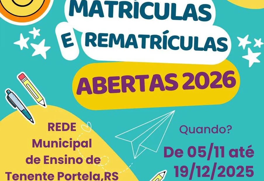 ATENÇÃO - MATRÍCULAS E REMATRÍCULAS NA REDE MUNICIPAL DE ENSINO PARA 2026