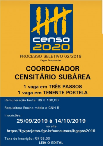 IBGE lança edital com oferta de 2,6 mil vagas e salários de até R$ 3,1 mil