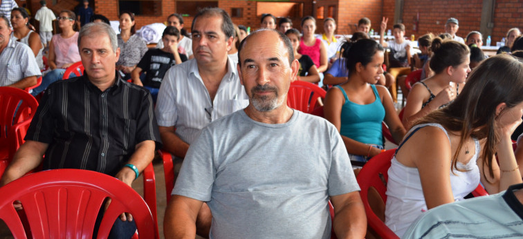 O prefeito Carboni e o vice Valdir participaram do evento do SINTRAF - contra a reforma da previdência