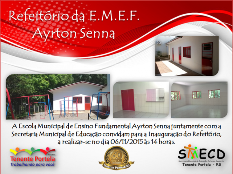 Inauguração do Refeitório da Escola Ayrton Senna acontece nessa sexta-feira